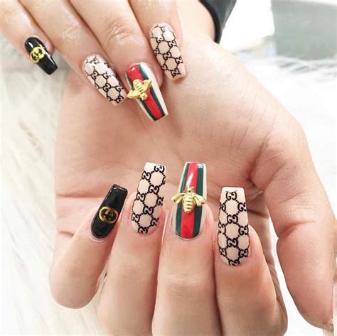 long gucci nails|simple gucci nails.